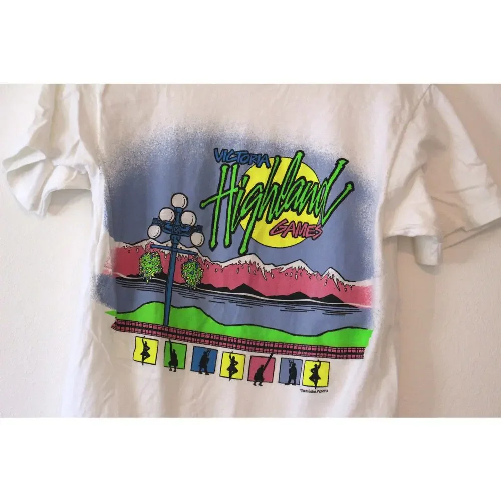Vintage Victoria Highland Games Canada T Shirt Medium